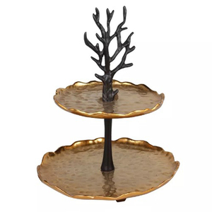 Factory Direct Metal Supply Golden Base Round Glass Dome Cover <b>Cake</b> <b>Stand</b> Decorative Design <b>Cake</b> <b>Stand</b> - Product Image 4
