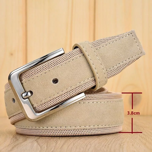 Cinturón de Cuero Vacuno de Lujo para Hombre y Mujer, Diseño Sólido con Hebilla Cuadrada, Estilo Casual, Ajustable, Duradero y Ecológico para Jeans - Product Image 6