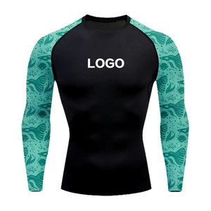 Custom MMA Nylon Spandex Rash Guard With Lightweight Flatlock Seams And Custom Logo Long Sleeve <b>Compression</b> <b>Shirt</b> <b>For</b> Training - Product Image 4