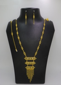 Martasha diseñador islámico Ramadán especial chapado en oro UAE joyería especial Dubai joyería collar pendiente conjunto Joyería Árabe - Product Image 5