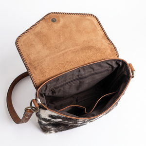 Bolso Bandolera de Cuero Genuino Grabado con Diseño de Pelo Animal, Estilo Western, con Correa Grabada, para Mujer, Uso Diario, Venta al por Mayor OEM Personalizada - Product Image 3