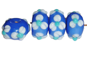 Perles en verre soufflé à la main à motif floral |   Perles focales de 10 mm/12 mm |   Fabrication de bijoux bohèmes DIY |   Perles de taille en gros |   Boîte |   FE - Product Image 2