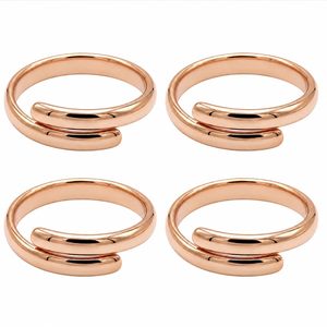 Bague de compression ajustable en cuivre à thérapie magnétique Or Rose pour soulager les douleurs articulaires et l'arthrite, bijou santé tendance pour femme - Product Image 4