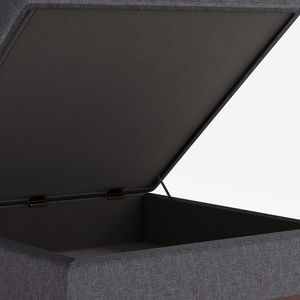 Owen Slate Grey Square <b>Storage</b> Ottoman Stylish Coffee Table <b>Stool</b> & Ottoman - Product Image 3