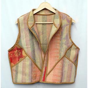 100% Cotton Kantha Quilted Breathable Vintage Floral Waistcoat <b>Women</b> Handmade Unique Spring Autumn Winter <b>Sleeveless</b> Vest - Product Image 4