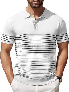 Nouveaux polos pour hommes en gros, décontractés, pour le golf, pour l'été, motif uni, manches courtes - Product Image 6