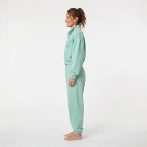 Veste de survêtement courte zippée pour femme OEM avec pantalon assorti ample - Product Image 6