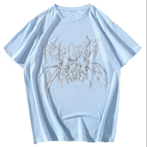 Camiseta de Lujo con Diseño Gráfico y Cristales para Tiendas de Moda, Fabricación de Camisetas Personalizadas con Cristales Premium, Ropa Urbana de Alta Calidad - Product Image 1
