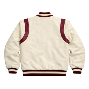 Chaqueta Universitaria de Lana Kappa Alpha Psi Krimson and Kream con Letras Griegas en Chenilla, Abrigo Premium para Fraternidad - Product Image 5