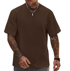 Camiseta Deportiva Extra Grande OEM, Elástica, de Algodón y Spandex, Lisa, para Entrenamiento, Holgada, Personalizada, para Fitness Muscular, Ajustada, para Hombre - Product Image 1