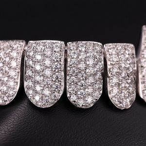 Grillz de Dientes Unisex Estilo Hip Hop con Diamantes en Forma de Espiga, Microincrustaciones y Corte Brillante Redondo, para Uso Diario, Joyería Corporal - Product Image 4