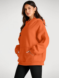 Sudadera con Capucha Extra Grande de Color Sólido Personalizada para Mujer, Sudadera con Hombros Caídos, Logotipo Impreso, Marca Privada OEM ODM - Product Image 5