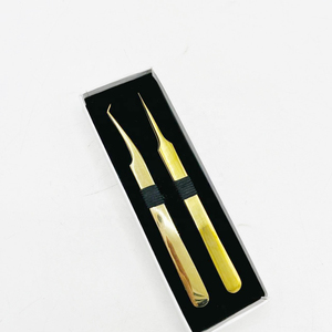 Pinces à cils en acier inoxydable, fournitures de beauté, pinces à cils pour kits de techniciennes de beauté, pinces de précision pour extensions de cils - Product Image 1