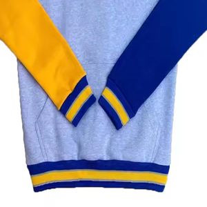 เสื้อสเวตเชิ้ตผ้าเทอร์รี่ผสมคอตตอนโพลีเอสเตอร์คุณภาพสูง แบบซิป คอวี แขนยาว ลายพิมพ์ฤดูหนาว สำหรับผู้ชาย - Product Image 6