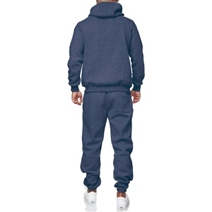 Super Quality Men's Stylish 100% Polyester <b>Hooded</b> Tracksuit Breathable Winter Clothing with Custom Logo and Drawstring Closure - Product Image 2