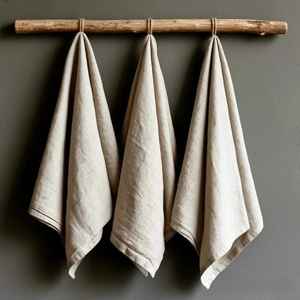 Paño de Cocina Orgánico, Toalla de Mano Suave y Absorbente, Paño de Cocina 100% Lino, Ecológico, Duradero y Multiusos - Product Image 2