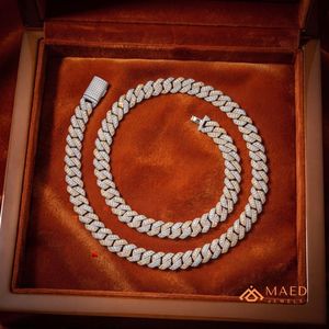 Collier chaîne cubaine en moissanite plaqué or, style hip-hop glacé, bijoux de luxe pour hommes et femmes - Product Image 4
