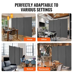 Paravento Pieghevole a 3 Pannelli per la Privacy # # # #   Design Semplice # # # #   Portatile # # # #   Divisorio per Stanza Autoportante - Product Image 6