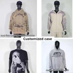 เสื้อฮู้ดดี้สตรีทแวร์ผ้าฝ้ายพรีเมียมหนานุ่ม พิมพ์ลายกราฟิกเทวดาเชรูบแบบกำหนดเองสำหรับผู้ชาย เสื้อฮิปฮอปโอเวอร์ไซส์แบบสวมหัวสำหรับทุกเพศ - Product Image 6