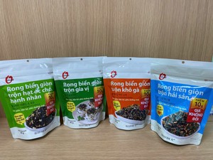 สาหร่ายอบกรอบรสซีฟู้ด 40 กรัม ขนมขบเคี้ยวปรุงรสพร้อมรับประทาน ใช้ตกแต่งข้าว บรรจุภัณฑ์ขนาดใหญ่ O'Food - Product Image 3