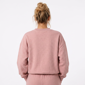 Conjunto de Sudadera y Pantalones Deportivos para Mujer, Personalizable con Marca, Felpa, Corte Holgado, Fabricante de Ropa al por Mayor con Etiqueta Privada - Product Image 2
