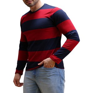 T-shirt Polo en Jersey à Manches Courtes et Manches Longues Rayé Uni Respirant Style Rugby en Coton Personnalisé pour Homme 2026 - Product Image 1