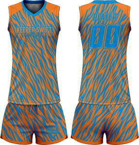 Tenue de volley-ball SpikeStorm Pro AeroSpike Elite, kit de volley-ball ThunderHit Premium, 100 % polyester, impression par sublimation intégrale - Product Image 1