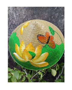 Chapeau conique en feuille de palmier naturelle du Vietnam, vente en gros, chapeau de soleil traditionnel fait à la main pour les voyages, la plage, le jardinage et la décoration - Product Image 1