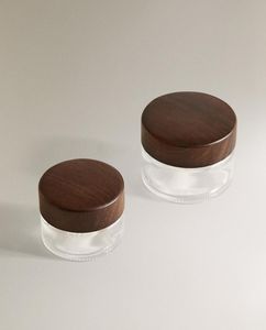 High Quality <b>Glass</b> <b>Jar</b> With Wooden <b>Lid</b> For Keeping Food Items Safe Fresh And Organized In Home Kitchen - Product Image 5
