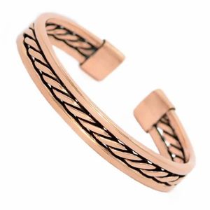 Metal Craft Pure <b>Copper</b> <b>Magnetic</b> <b>Bracelet</b> Bangle Arthritis Relief Handmade Therapeutic Fashion Jewelry Unisex Gift Ready - Product Image 3