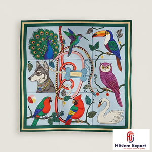 Collection en gros de foulards carrés haut de gamme personnalisés, imprimés, pour la mode, le couvre-chef, le hijab et le châle, avec toucher soyeux et doux - Product Image 3