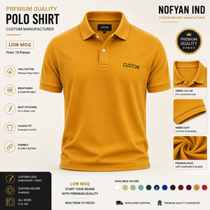 ผู้ผลิตเสื้อโปโลแบบกำหนดเอง OEM ODM เสื้อโปโลแบรนด์ส่วนตัว เสื้อโปโลผ้าฝ้ายพรีเมียม เสื้อโปโลปักโลโก้ตามสั่ง - Product Image 5