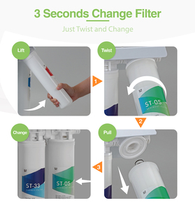 LAN SHAN LSRO-302B Smart <b>Sink</b> 50 GPD 5 Stage Reverse Osmosis Water Purifier Auto Flush 4.8 Gallon Pressure Tank Household Use - Product Image 5