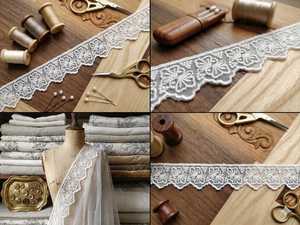 Offre Spéciale – Bordure en dentelle de nylon organza blanc de qualité supérieure – Motif floral ultra-léger avec bord festonné brodé pour - Product Image 6