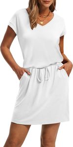 Conjunto de Ropa Femenina de 2 Piezas, Camiseta con Pantalón Corto, Tela Cómoda y Transpirable, Uso Diario, Informal para Interiores y Exteriores - Product Image 3