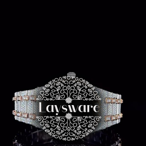 Reloj de Pulsera Mecánico Automático de Lujo con Diamantes de Moissanita para Hombre, Estilo Moneda, Correa de Acero Inoxidable, Movimiento Japonés, Iced - Product Image 5