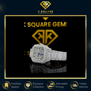 Proveedor Profesional que Vende Relojes de Lujo de Cuarzo con Diamantes Moissanite, Cuadrados, Unisex, Resistentes al Agua, de Acero Inoxidable de Alta Calidad - Product Image 4