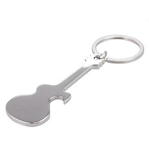 Porte-clés ouvre-bouteille en forme de guitare, porte-clés en métal, ouvre-bouteille portable, cadeau - Product Image 4