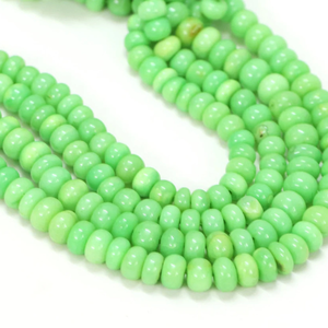 Hermosas cuentas de ópalo verde pistacho en forma de rondel, lisas, de 7-10 mm, cuentas de ópalo verde liso, cuentas de ópalo de calidad AAA. - Product Image 5