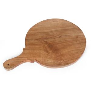 Tabla de cortar redonda de madera de acacia al por mayor, acabado liso con asa, perfecta para cortar, servir y exhibir en la cocina. - Product Image 1