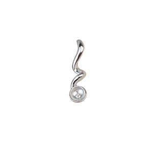 Ensemble de boucles d'oreilles pendantes en argent S925 fait main en forme de S, nouveau modèle 1825, porte-perle vide, accessoires de bricolage pour femmes - Product Image 5