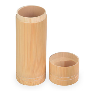 Boîtes à thé compostables en bambou naturel boîtes à thé moins cher avec couvercle et logo personnalisé gravé - Product Image 1