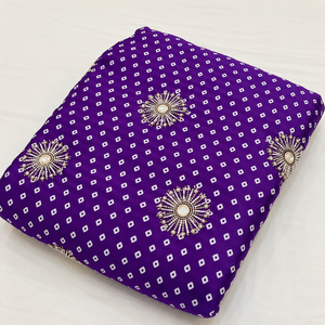 Tissu brodé perlé personnalisé, tissu à sequins, tissu dentelle, tissu organza pour kaftan, abaya, robe, textile, exportateur et acheteur en gros - Product Image 1