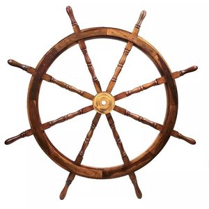 Volant de bateau en bois naturel fait main et écologique |   Porte-bougie mural au design moderne |   Artisanat en bois de haute qualité |   Parfum - Product Image 1