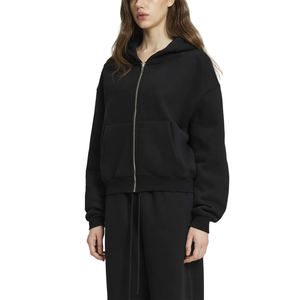 Sudadera con capucha y cremallera personalizada con logo, de felpa francesa gruesa, oversize, 400 500 600 g/m², estilo cropped y boxy, para hombre y mujer - Product Image 5