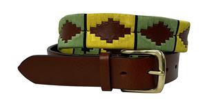 Ceinture en cuir noir d'Argentine de qualité supérieure, dernier design, broderie artisanale avec boucle en acier inoxydable. - Product Image 2