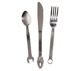 Juego de Cubiertos Modernos de Acero Inoxidable con Acabado Espejo, Aptos para Lavavajillas, para Bodas y Restaurantes - Product Image 3