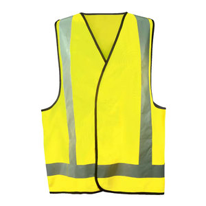 Gilet de travail haute visibilité pour les ouvriers du bâtiment avec plusieurs poches, gilet réfléchissant pas cher en toile, décoration imprimée décontractée - Product Image 3