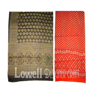 Elegante Bufanda Hecha a Mano con Estampado de Bloques para Mujer, Chal Ligero de Algodón con Patrones Florales Étnicos Tradicionales, Suave - Product Image 2