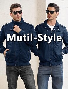 เสื้อแจ็คเก็ตแบบมีซิปด้านหน้า น้ำหนักเบา มีหลายกระเป๋า คอตั้ง กันลม - Product Image 2